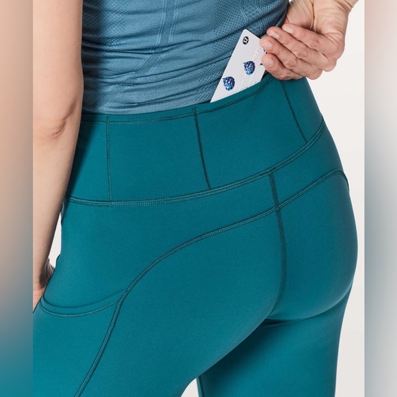 Lululemon Fast & Free Crop II *Nulux 19" Dark Uniform Blue - Picture 5 of 12